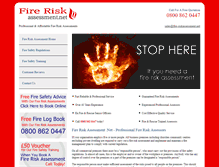 Tablet Screenshot of fire-riskassessment.net